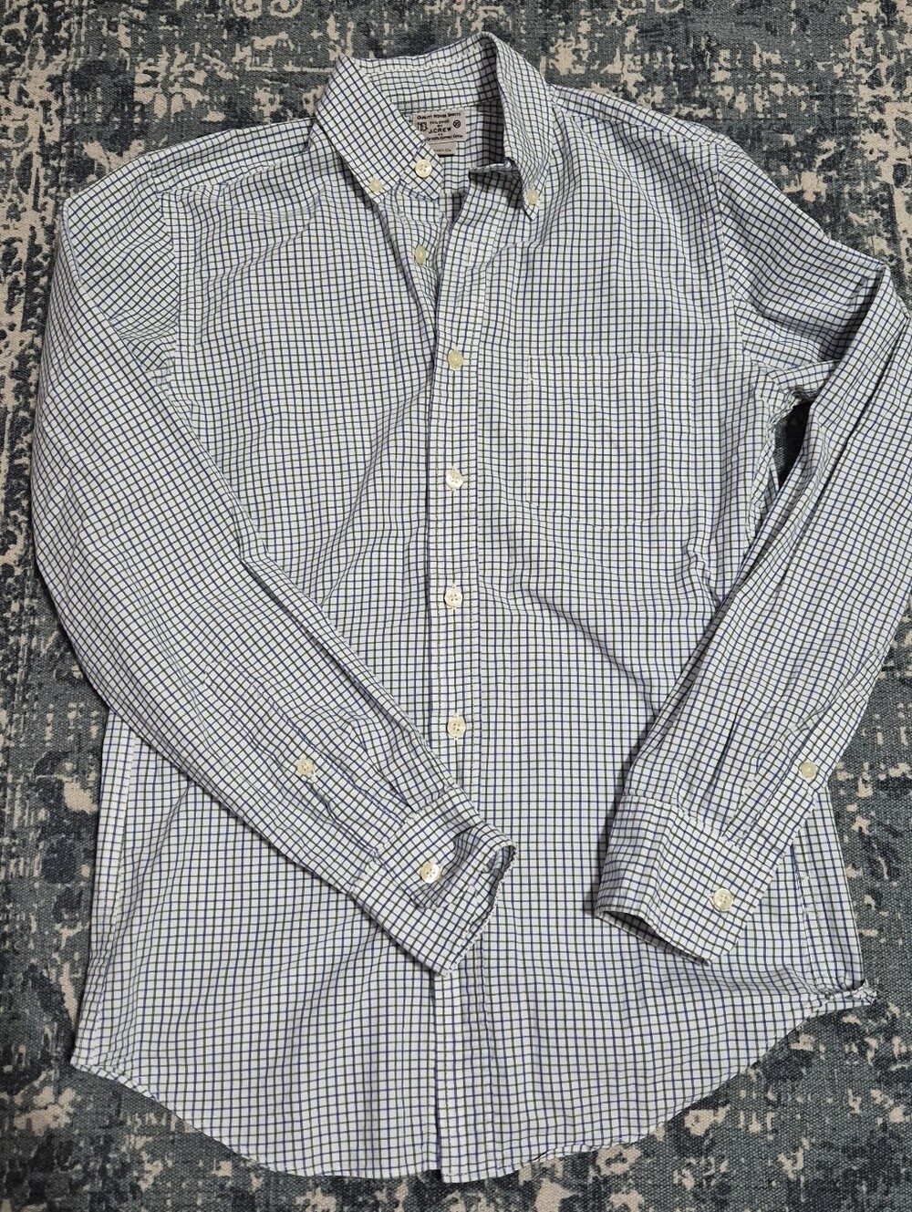 Men's JCrew Checkered Plaid Button Down Shirt Size XS